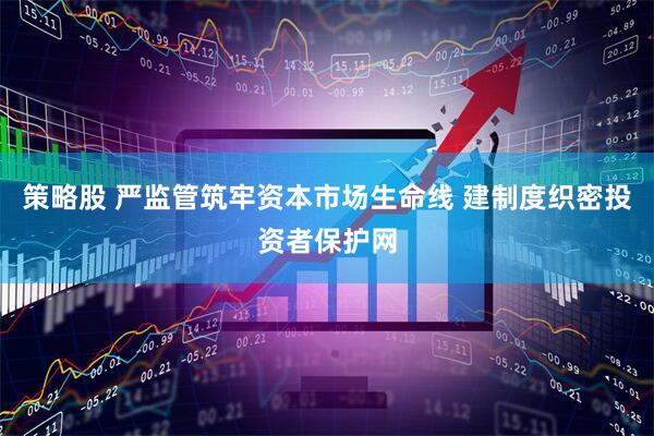 策略股 严监管筑牢资本市场生命线 建制度织密投资者保护网