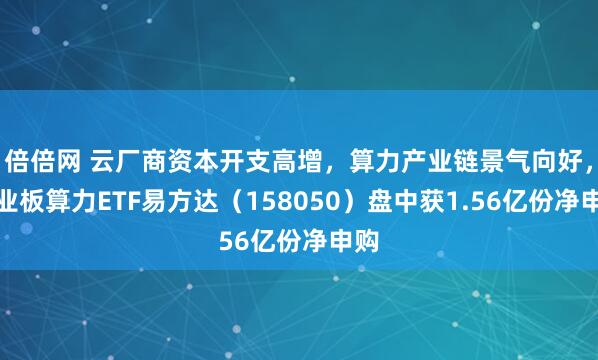 倍倍网 云厂商资本开支高增，算力产业链景气向好，创业板算力ETF易方达（158050）盘中获1.56亿份净申购